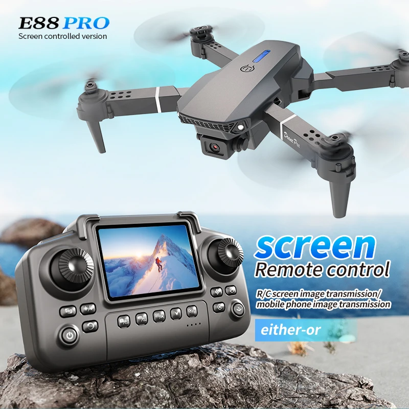 Drone Rc Plegable - طائرة بدون طيار احترافية E88 PRO