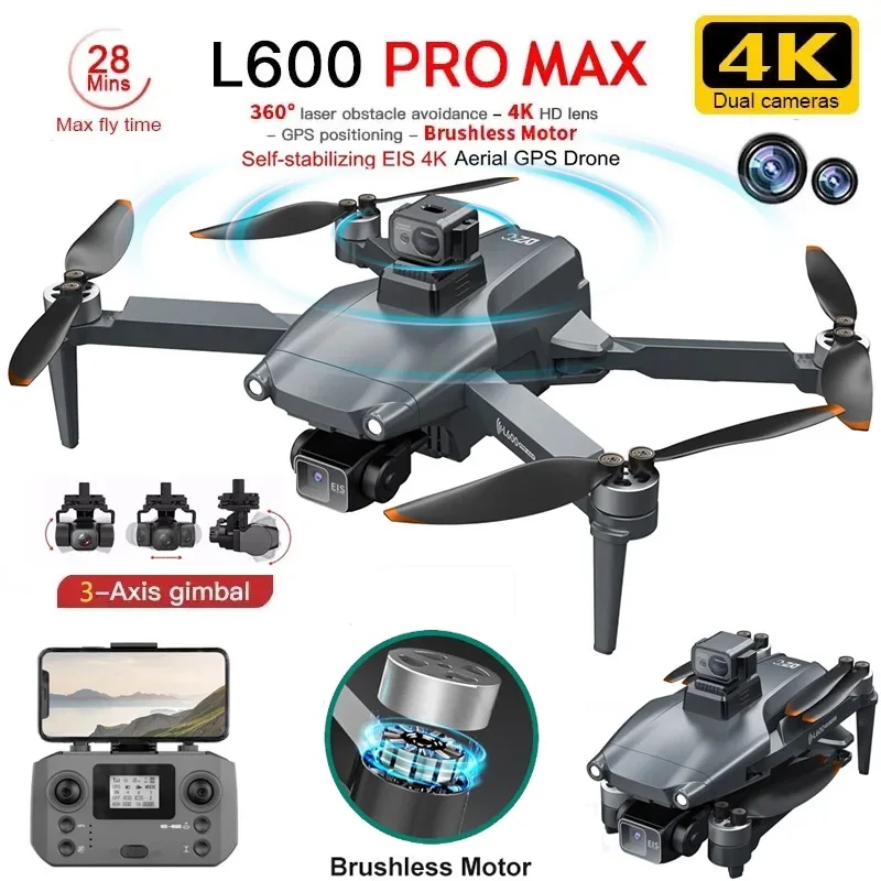 Drone Rc Plegable - L600 PRO MAX GPS الطائرة بدون
