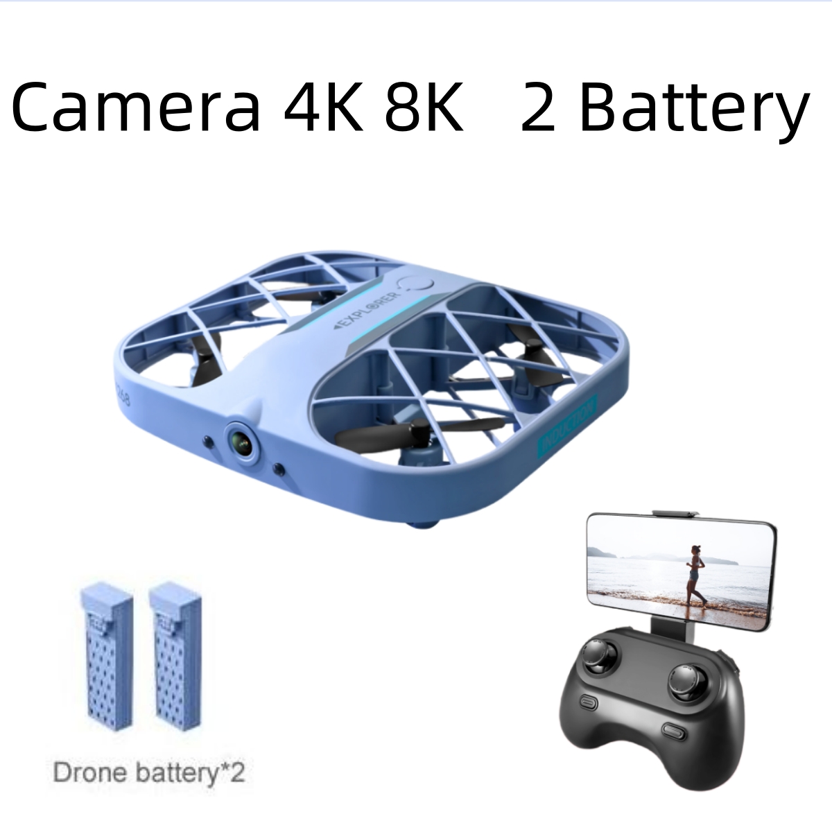 Drone Rc Plegable - طائرة JJRC H107 FPV RC بدون