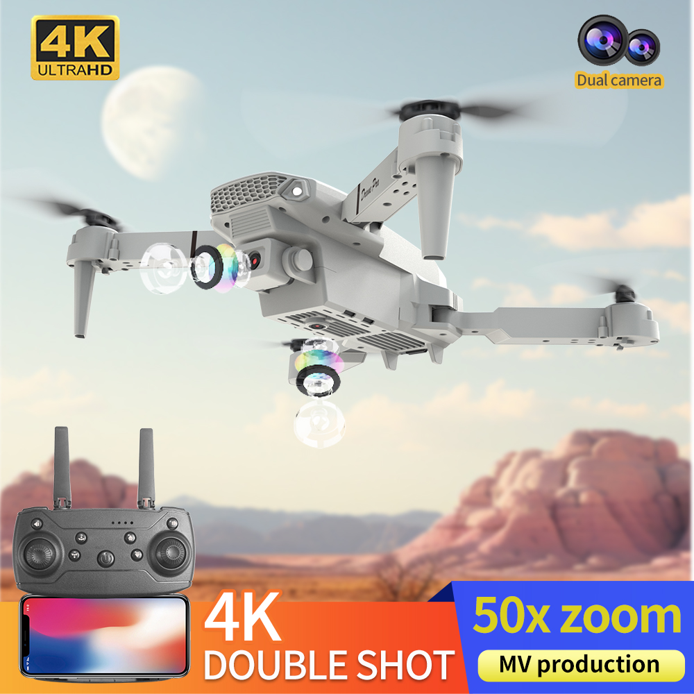 طائرة بدون طيار E88 احترافية ج - مراجعة Drone Rc Plegable وسعره