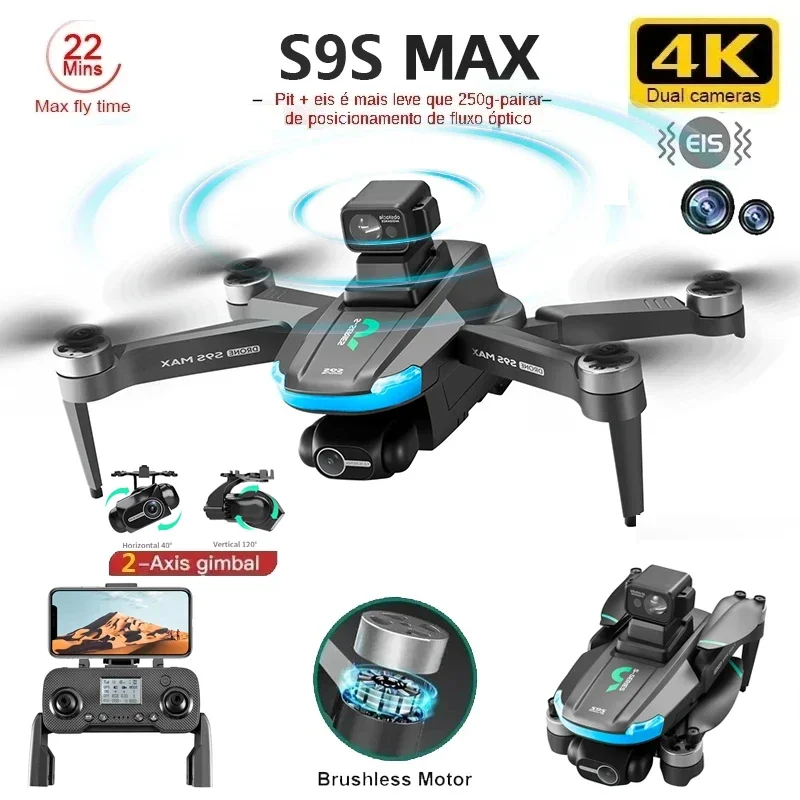 جديد S9S ماكس طائرة صغيرة بدون - مراجعة Drone Rc Plegable وسعره
