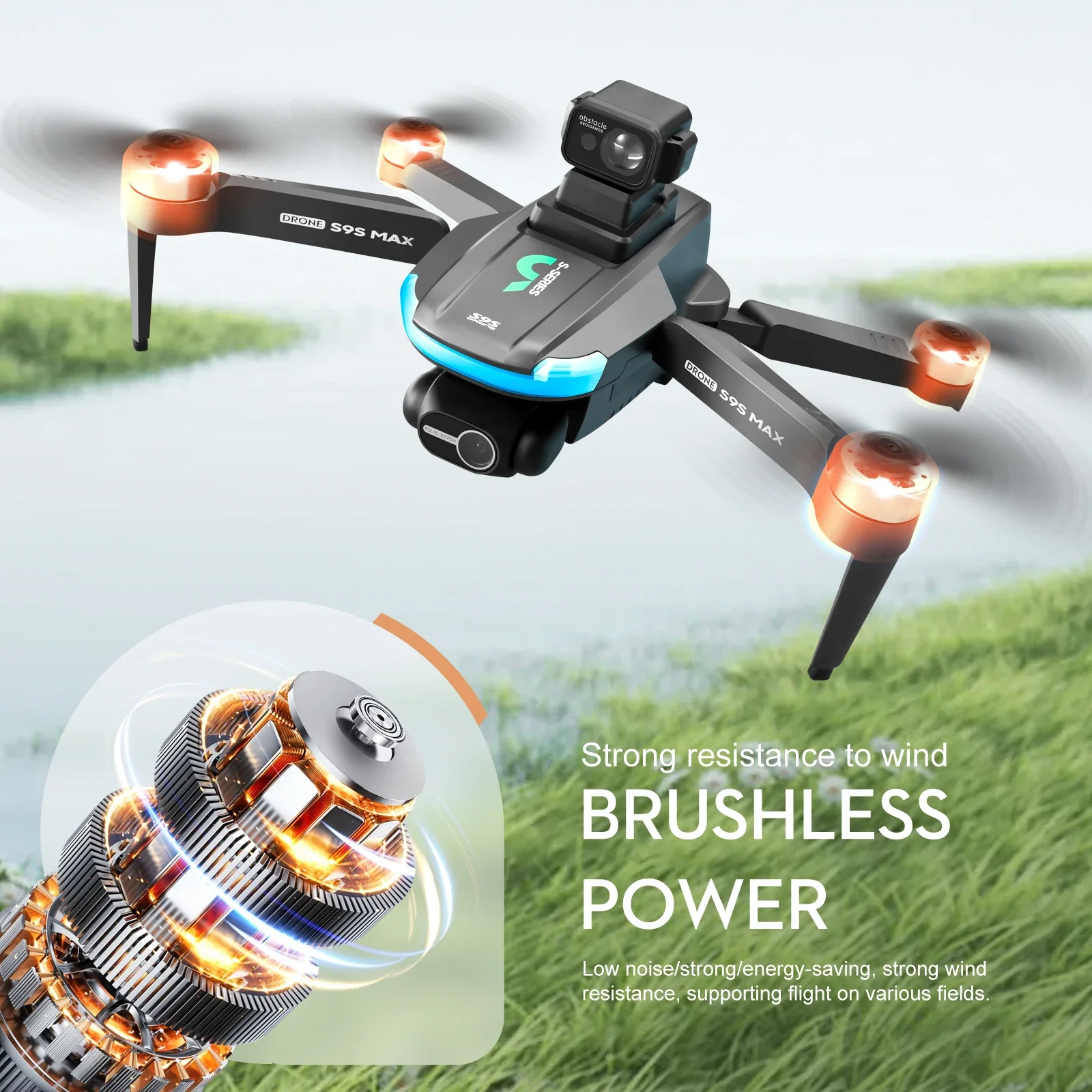 جديد S9S ماكس طائرة صغيرة بدون - مراجعة Drone Rc Plegable وسعره