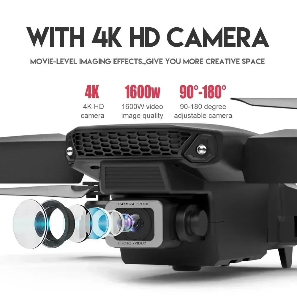 E88 Pro WIFI FPV الطائرة بدون  - مراجعة Drone Rc Plegable وسعره