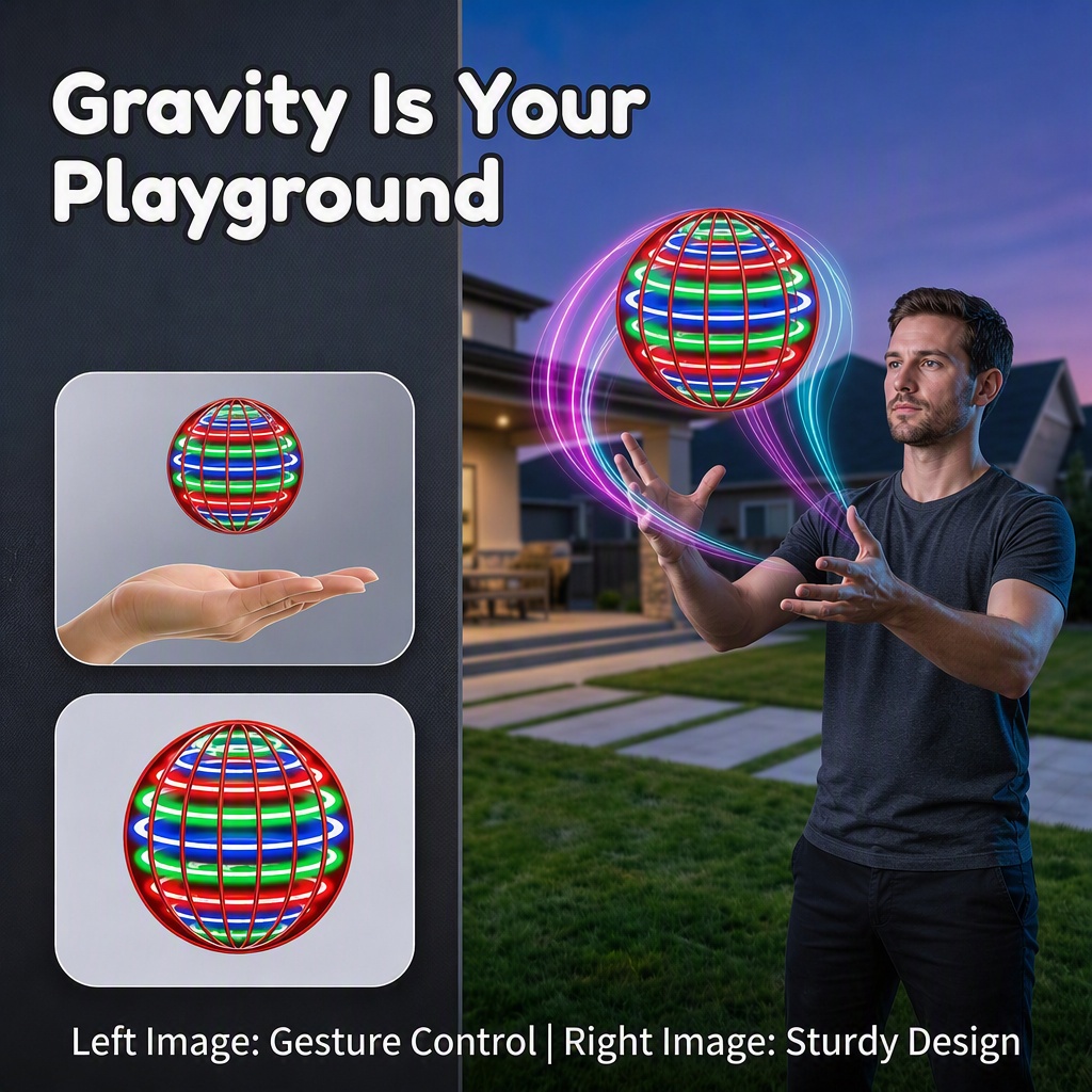 كرة طائرة مع أضواء LED ملونة و - مراجعة Drone Ball Rc وسعره