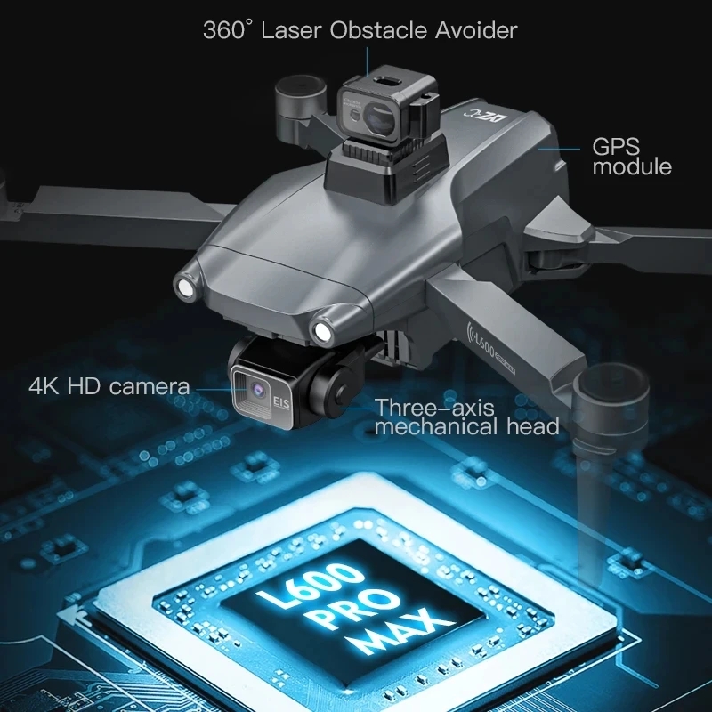 L600 PRO MAX GPS الطائرة بدون  - مراجعة Drone Rc Plegable وسعره