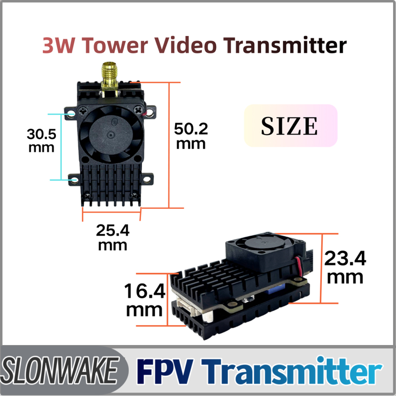 SLONWAKE 5.8G 3000mW محاكاة VT - مراجعة Drone Rc Controller وسعره