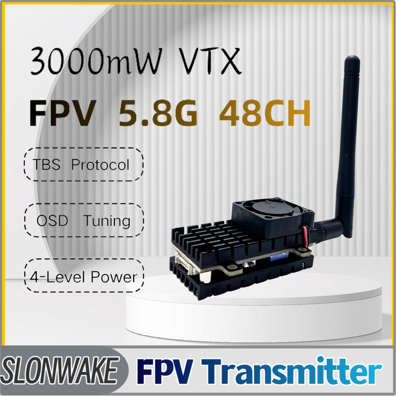 SLONWAKE 5.8G 3000mW محاكاة VT - مراجعة Drone Rc Controller وسعره